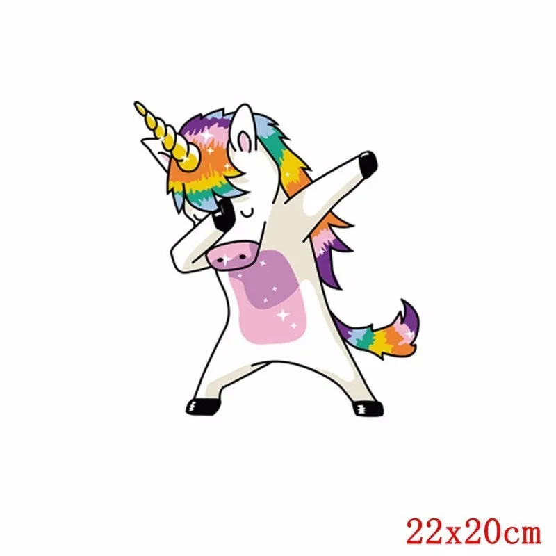 Pulaqi Kawaii нашивка единорога с железными нашивками принт на футболке платья теплопередача аппликация моющаяся дети милые наклейки декор H