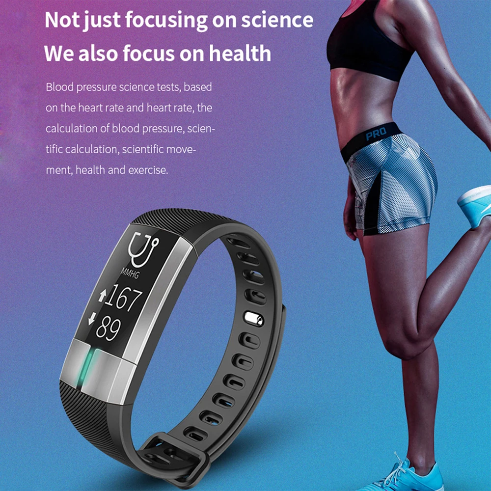 ZUCOOR Smart Band Bracelet Blood Pressure Tonometers RB47 Pedometer Fitness Step-meter Wearable Devices ECG+PPG Pulse Monitor |