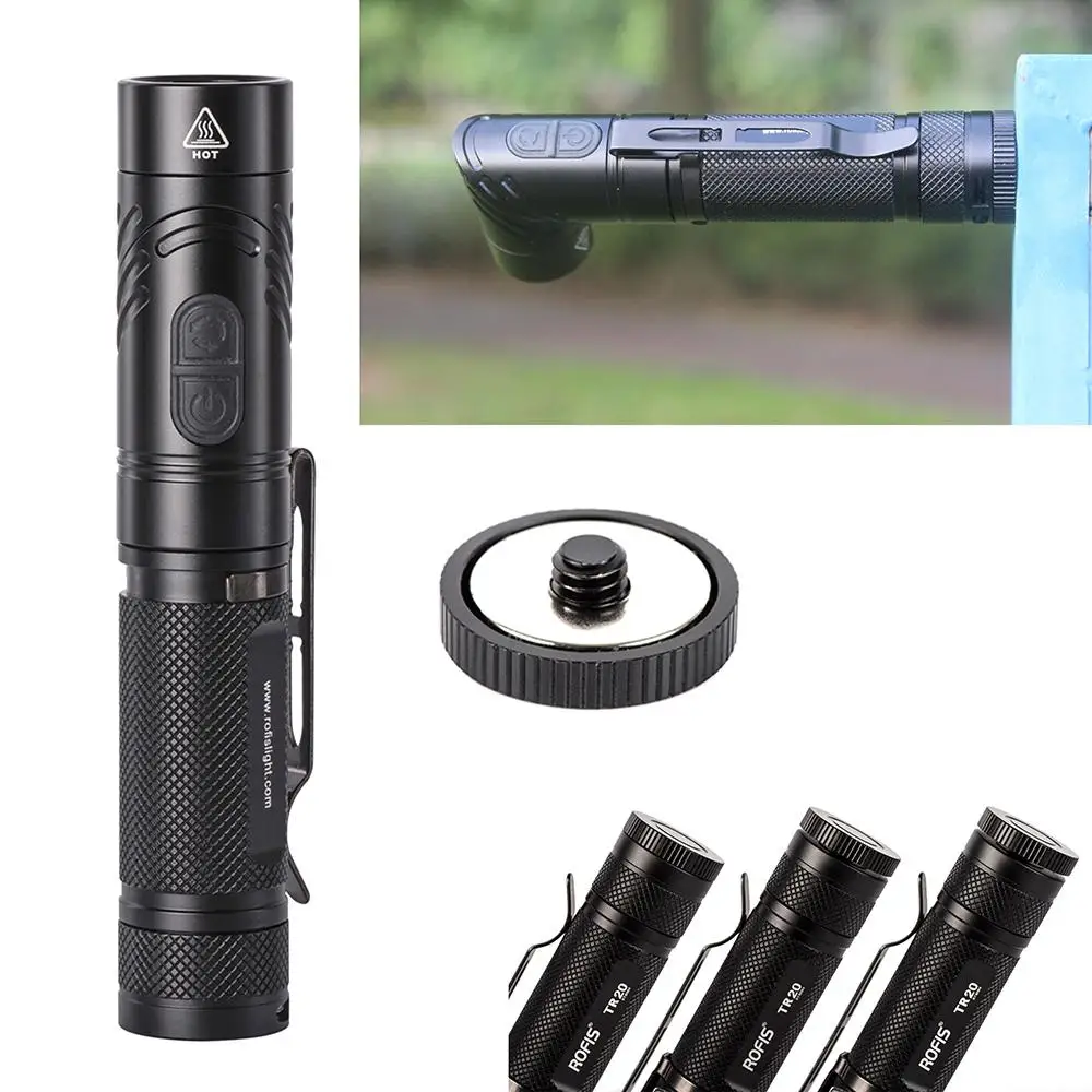 ROFIS TR20 1100LM CREE XP-L HI V3 светодиодный фонарик на голову с регулируемым углом 90 градусов на 18650 батареях