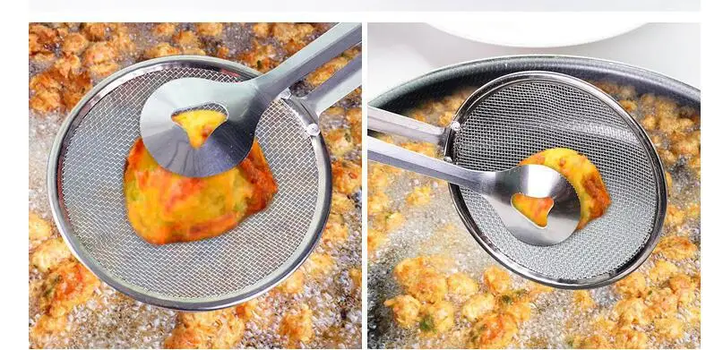 Креативная фильтрующая ложка с зажимом пищевая кухня масляный фильтр bbq нержавеющая сталь зажим ситечко Набор Кухонные инструменты Гаджеты