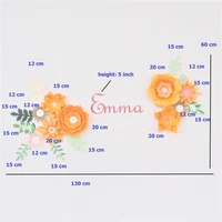 cardstock mix fleur diy paper flowers rose name sign kit for nursery wall deco baby shower girls room birthday backdrop