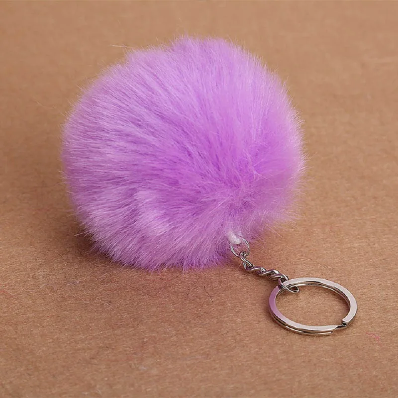 purple Милый мультфильм Спящая кукла с пушистыми помпонами Дети Кукла игрушки для детская сумка для девочек кулон брелок силиконовые куклы плюшевые игрушки - Цвет: purple