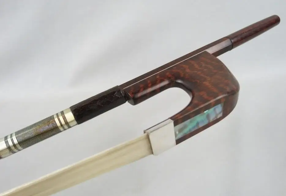 Крепкий немецкий стиль барокко Snakewood 3/4 бас лук Серебряное крепление|mount spotlight|silver