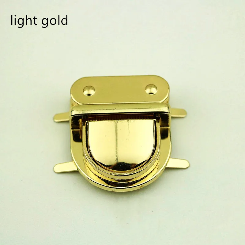 light gold 1 шт. практичная металлическая застежка поворотный замок DIY сумка ручной работы аксессуары кошелек сумочка фурнитура - Цвет: light gold