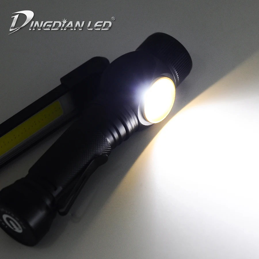 DINGDIAN светодиодный портативный фонарь CREE наружный фонарик белый + красный свет USB