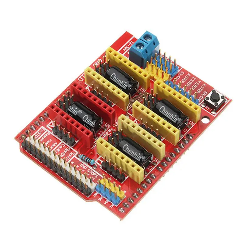 Щит с ЧПУ V3 плата расширения + 4xA4988 шаг двигателя Модуль драйвера UNO R3 комплект для