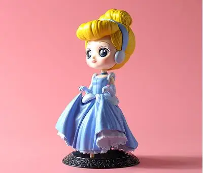 Серебристый Q Posket персонажи Принцесса Аврора Алиса чудо-женщина Анна Эльза Кукла ПВХ QPosket принцесса Аниме Фигурки игрушки куклы - Цвет: Серебристый
