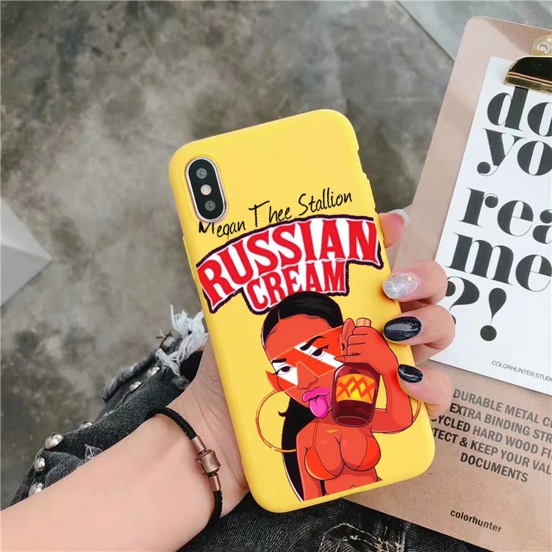 Megan thee жеребец fever мягкий силиконовый карамельный цвет чехол для телефона для iPhone X XR XS MAX 6 7 8 plus 6s лучший дизайн корпуса