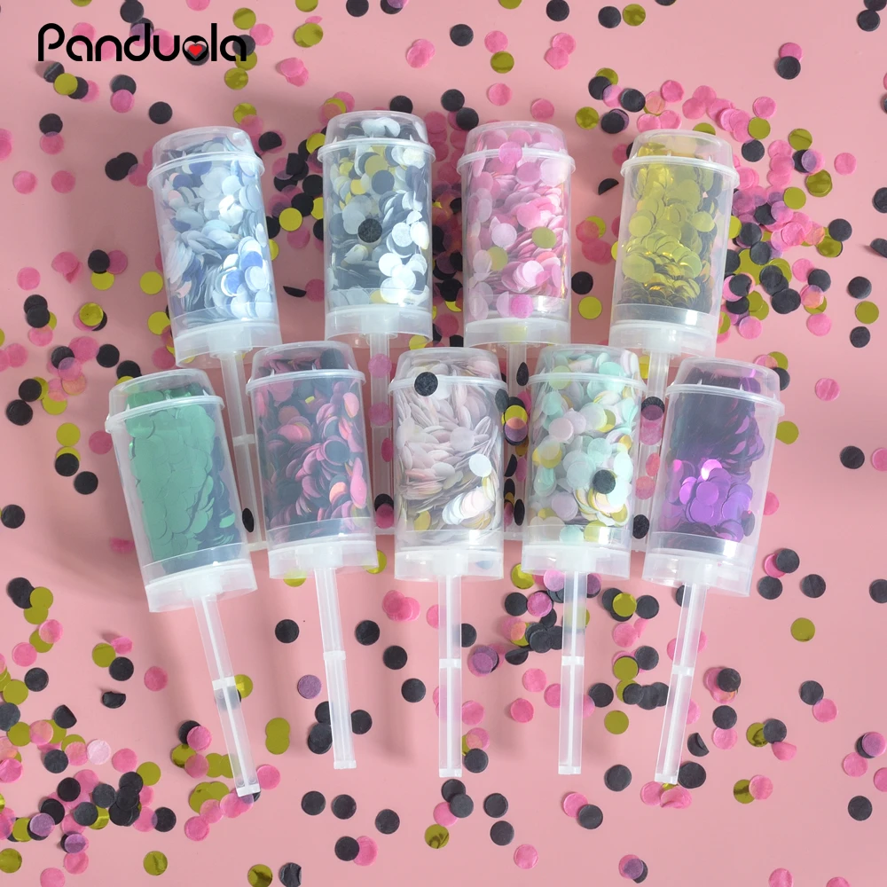 18 подарочная упаковка конфетти Push Pop Поппер Декор ко дню рождения Русалка Конфетти украшения для детской вечеринки тканевая бумага Свадебная вечеринка