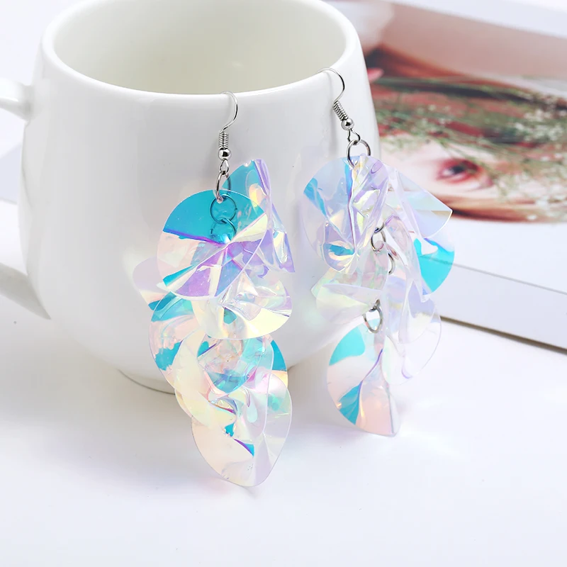 Женские богемные Многослойные серьги HOCOLE Разноцветные длинные висячие с