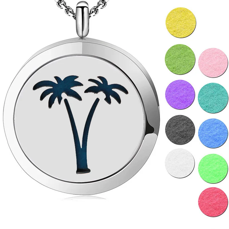 Серебряные украшения 30 мм кокосовое дерево ароматерапия эфирные масла подвеска