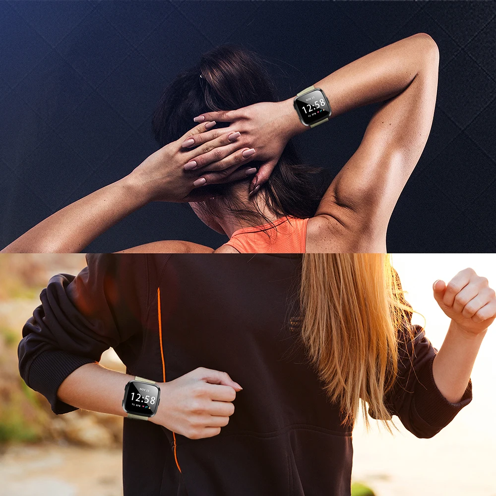 Силиконовый ремешок цвета розового золота для умных часов Fitbit Versa Soft наручных Lite