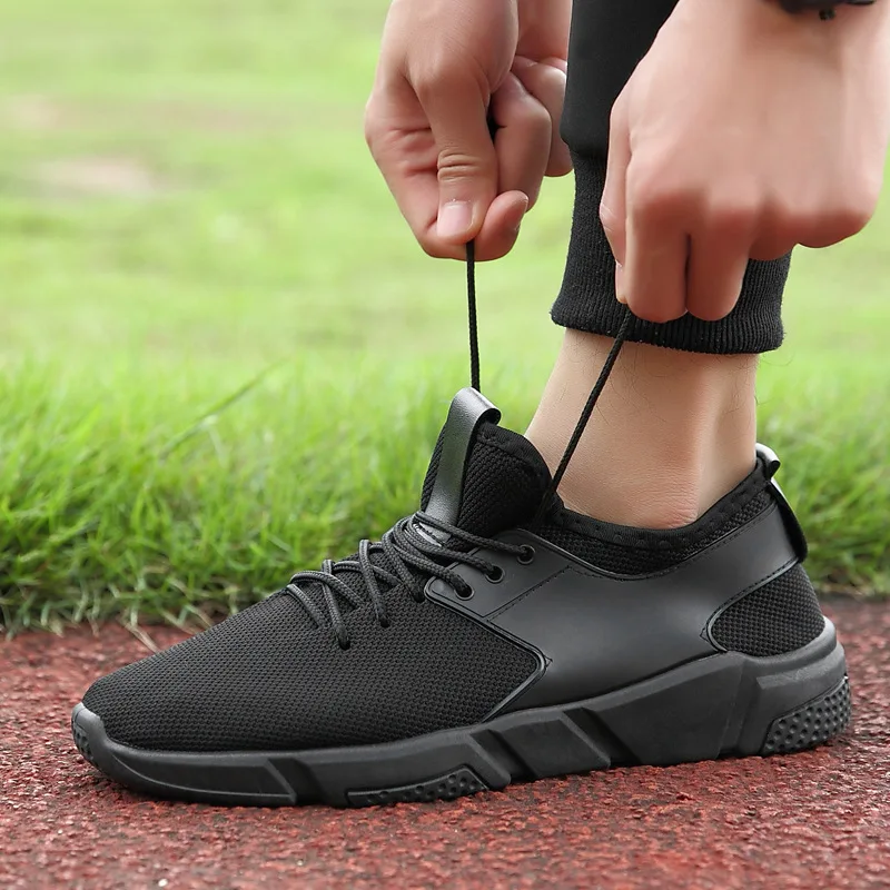 BomKinta Fashion Men Shoes Casual Mesh Breathable Light Soft Black Mens Shoe Male Trainers Sneakers Unisex Size 36-44 |