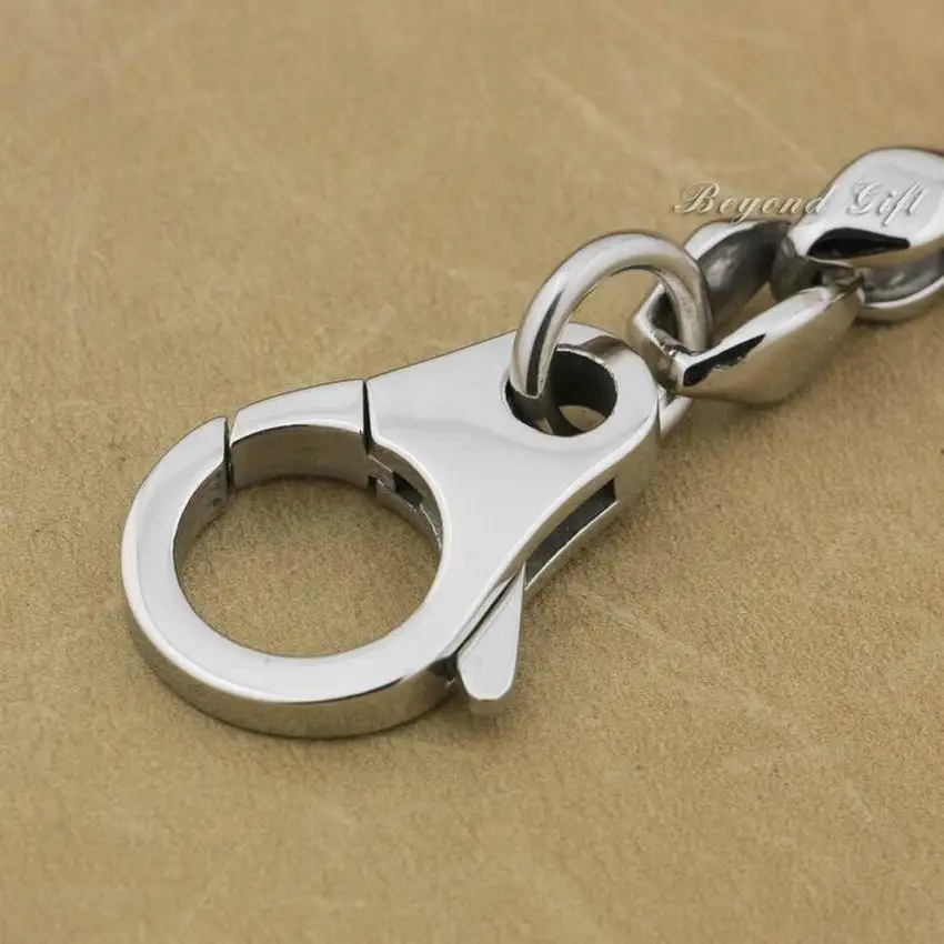 LINSION мужской брелок из нержавеющей стали 316L Байкерский рокер 5T007KC панк украшения |