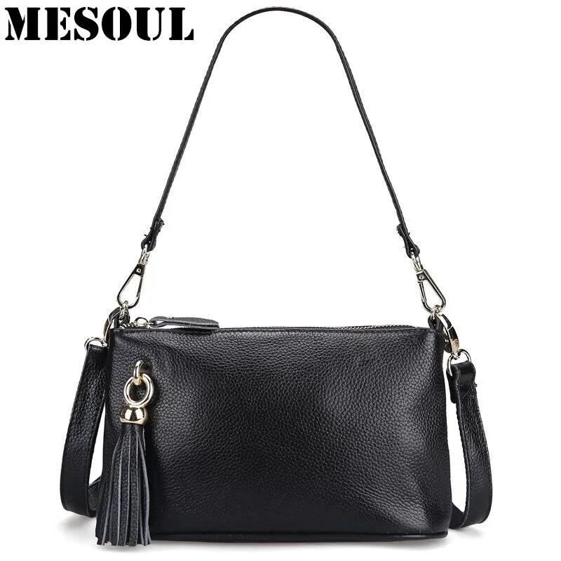 Повседневные маленькие сумки для женщин на плечо сумка через из натуральной кожи