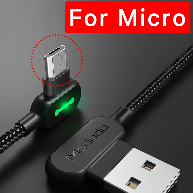 For Micro Black MCDODO USB кабель для iPhone 11 Pro MAX XS XR X 8 7 6 6s S Plus 5 кабель для быстрой зарядки кабель для зарядки мобильного телефона кабель для передачи данных - Цвет: For Micro Black