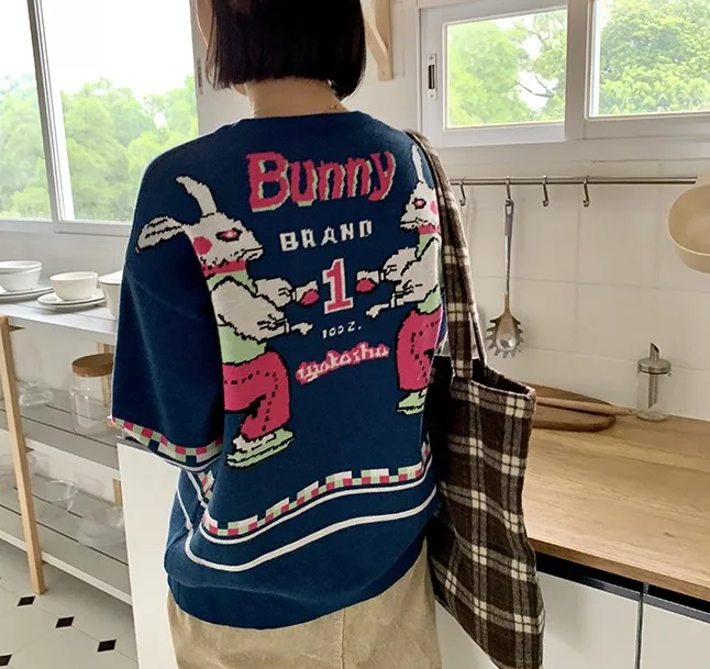 Новый осенний Модный зимний женский свитер хорошего качества с рисунком кролика