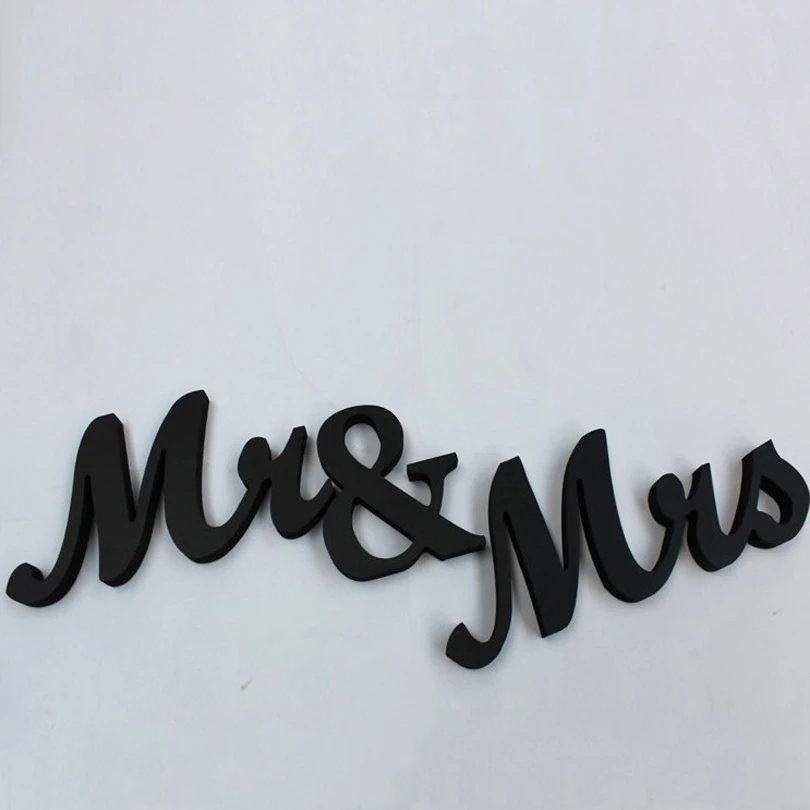 Украшение алфавита большого размера MR и MRS MDF деревянная столичная Модель дисплея