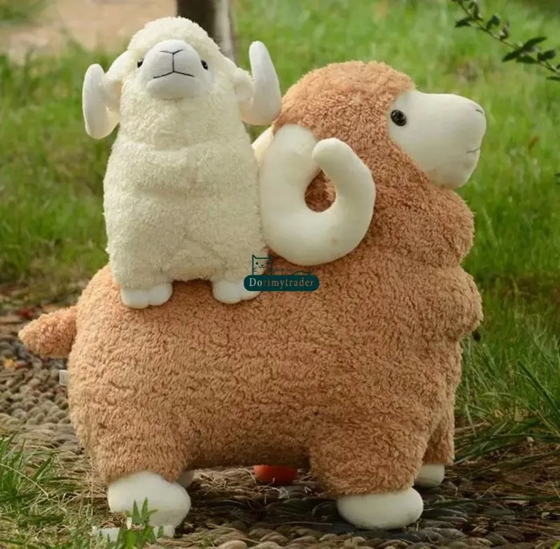 Dorimytrader Jumbo Lovely Мягкая плюшевая игрушка из овечьей шкуры Игрушечные куклы из козлята Большой подарок для малышей 35inch 90cm DY60270