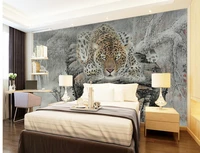 tiger chinese painting background wall photo wall murals wallpaper home decoration living 3d wallpaper