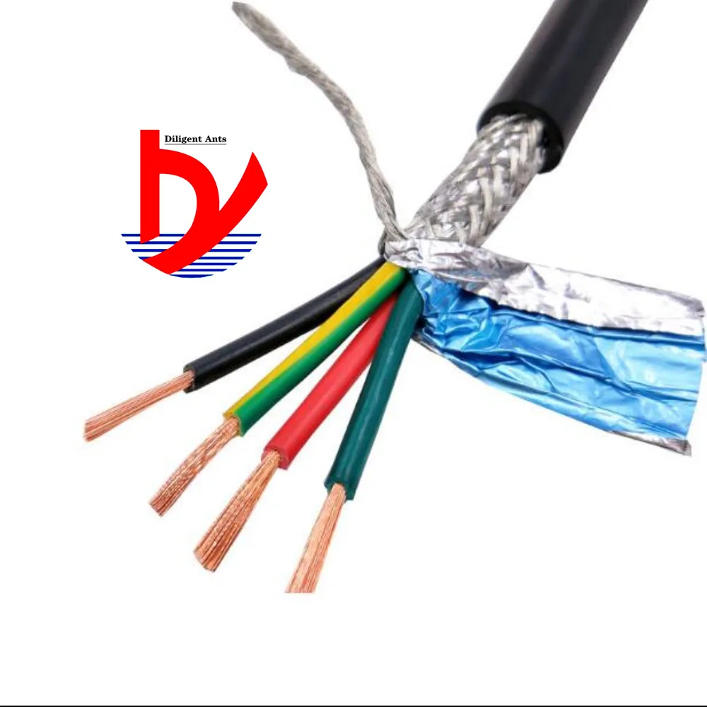 22AWG 0.3mm2 мульти-защищаемый сердечник кабеля RVVP 2/3/4/5/6/7/8/10/12/14/16/20/24 анти-помех линии управления инвертор сигнальная линия