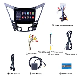 With Canbus 9 дюймов 2.5D ips HD мультисенсорный экран Android8.1 2G ram 32G rom NAVI для HYUNDAI Sonata 8/YF 2010- с Bluetooth USB wifi - Цвет: With Canbus