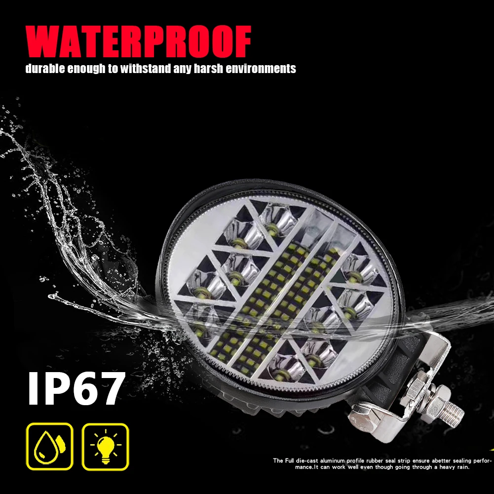 ADZOON 126w 4-дюймовый автомобильный рабочий свет 10 30V 4WD 12v для внедорожных грузовиков