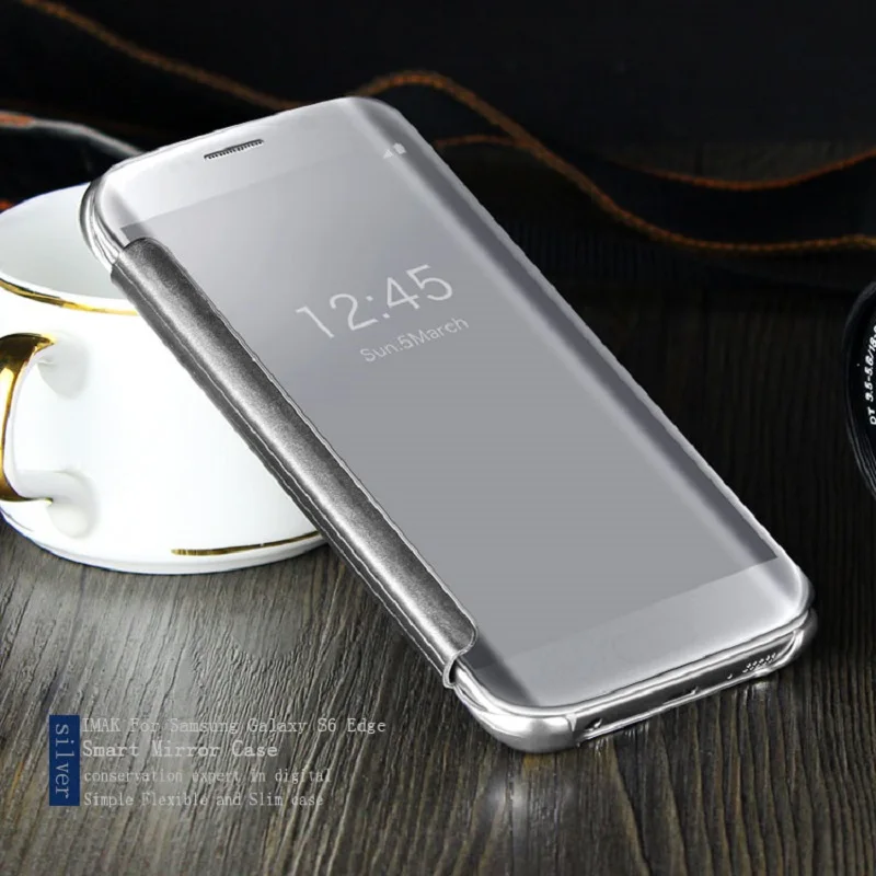 Покрытие Зеркало флип чехол для samsung Galaxy J5 2016 Smart Clear View телефон Обложка J3 J7 2017