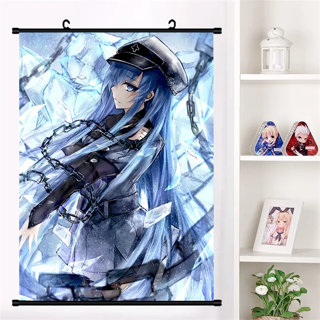 G Аниме Акаме ga KILL! Акаме Esdeath Косплей настенные свитки Фреска плакат мультфильм настенные подвесные плакаты коллекция домашнего декора искусство - Цвет: G