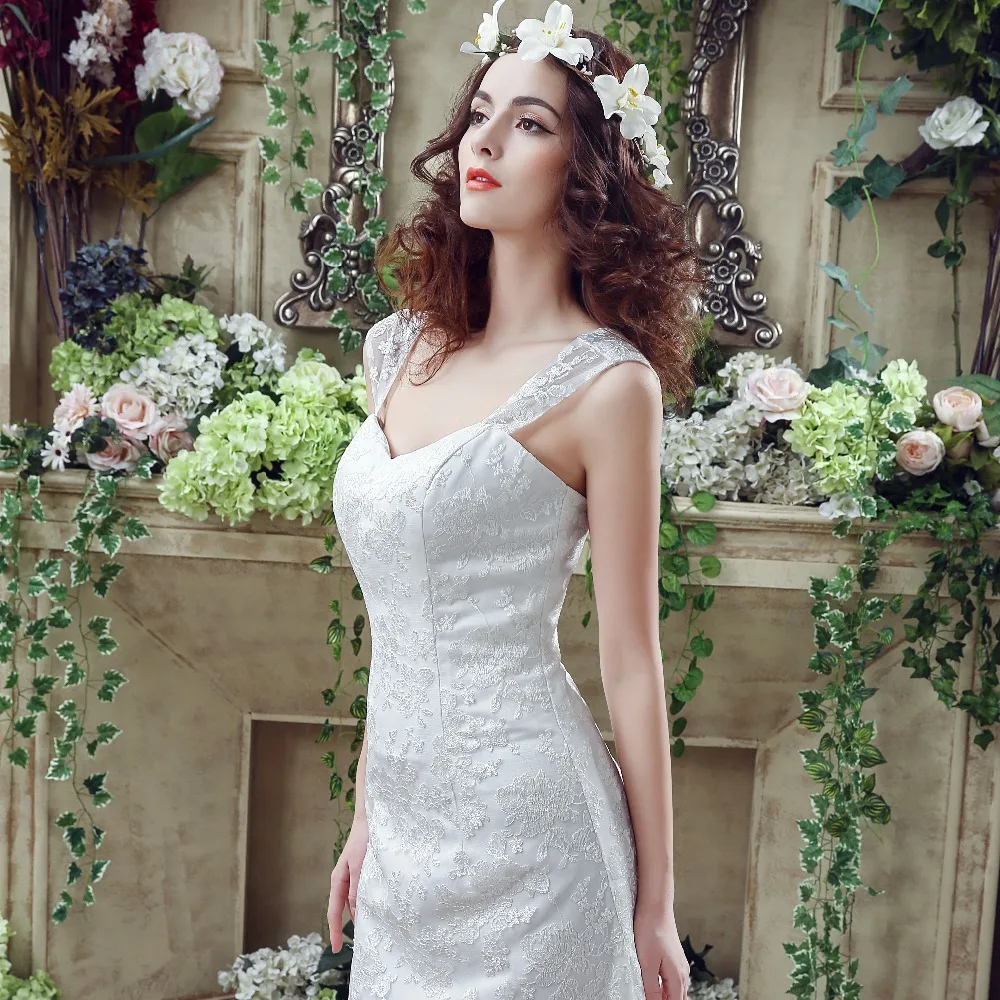 Кружевное свадебное платье Русалка с рукавами крылышками и шлейфом|wedding dress body