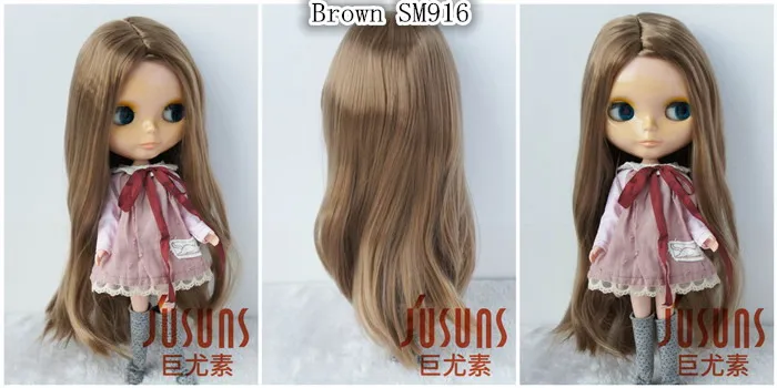 JD016 SD 1/3 BJD кукольные парики пробор линия длинный кудрявый парик Размер 8-9 дюймов 9-10 дюймов синтетический мохер кукольные парики