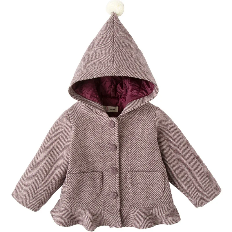 baby girl winter clothes kids coats 2018 Fashion New Girl woolen coat Winter 18M-5 Yrs warm jacket | Детская одежда и обувь