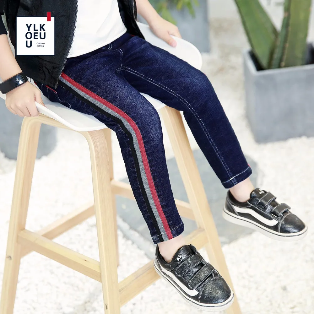 Джинсы для мальчиков детская одежда модные детские джинсы высокого качества