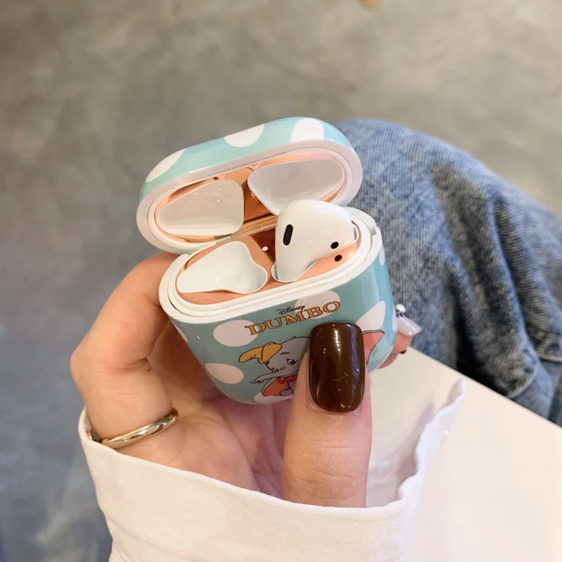 Милый мультфильм Луна Dumbo Луна слон для AirPods 1 2 беспроводной чехол для наушников пластик для iphone AirPods pc Защитная сумка жесткий
