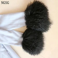 winter thick warm fur arm warmer sleeve genuine mongolian sheepskin fur cuff top curly cute boots leg warmers warm