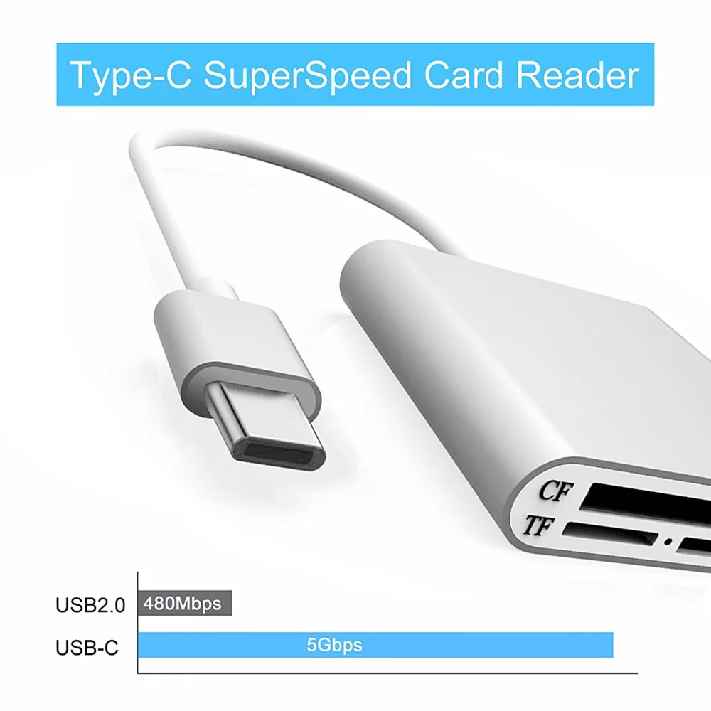 USB 3 1 супер скорость Тип C SD TF камера внешний мульти кардридер для iPad телефона OTG