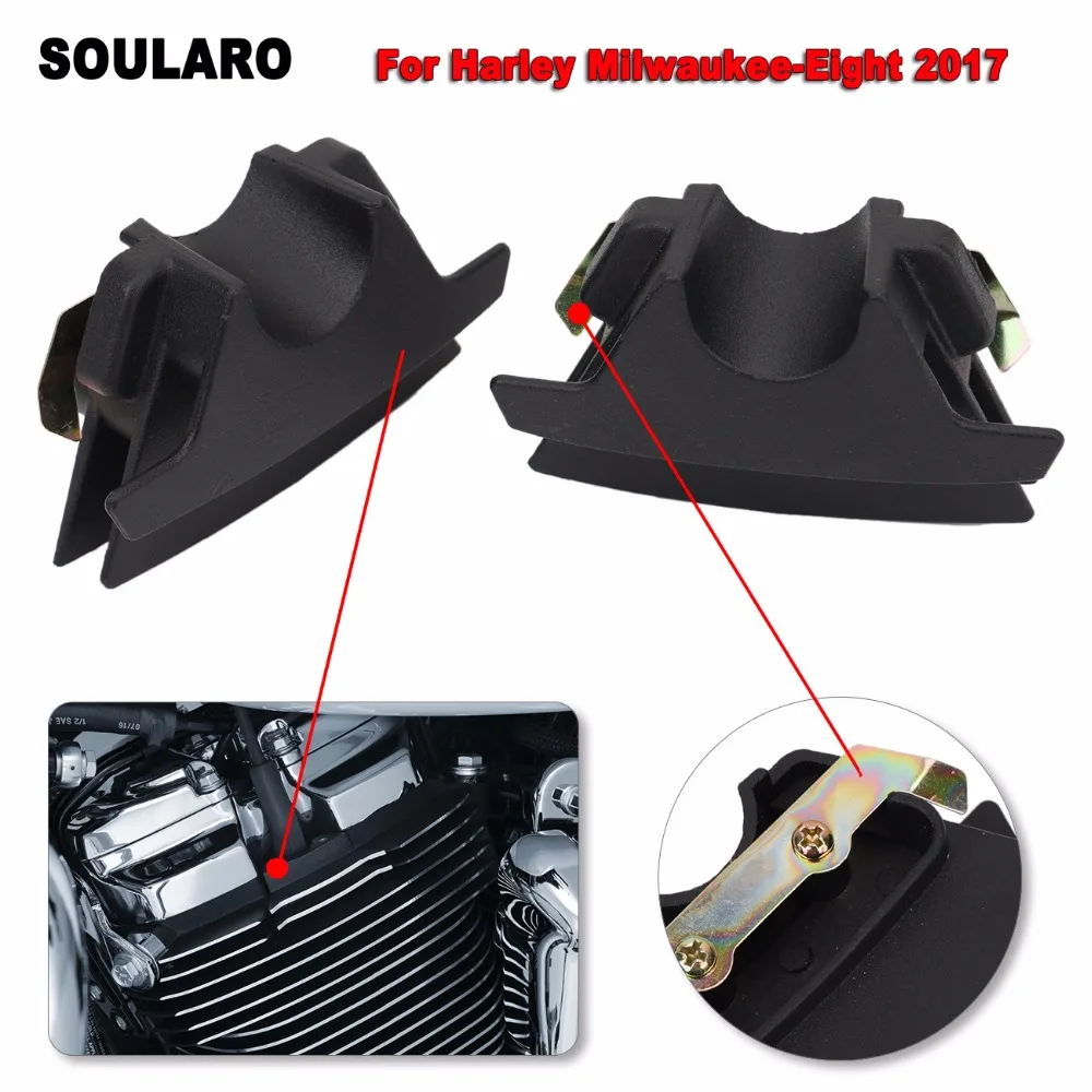 SOULARO 1 X для Harley milwauke восемь 2017 одна пара черный Ребристый Свеча зажигания Чехлы