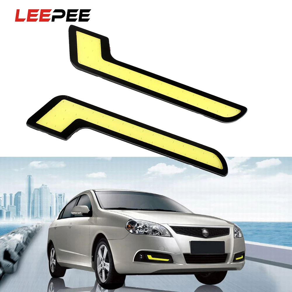 Светодиодсветодиодный Автомобильные дневные ходовые огни LEEPEE 2 шт./компл. DC 12 В