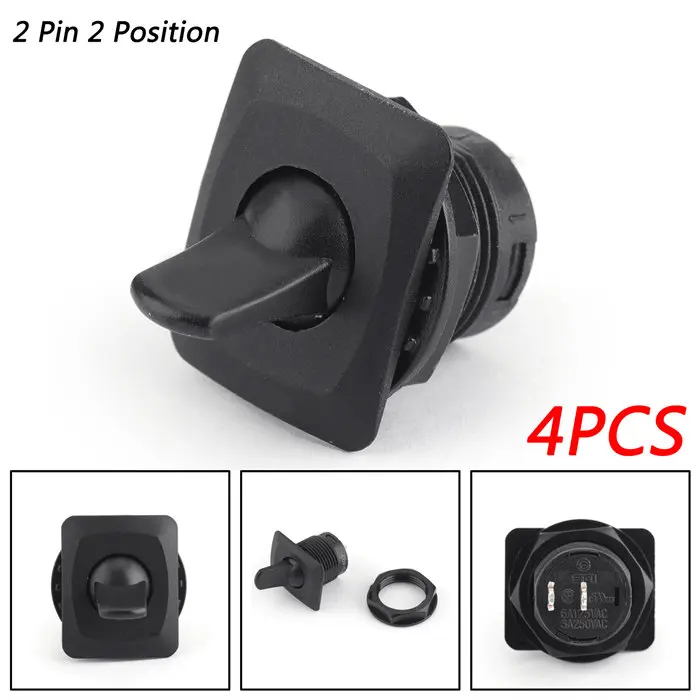 4PCS R13-402A Areyourshop 1/4 шт. тумблер 2/3/4/6 Pin 2/3 позиции 6A/125VAC 3A/250VAC 10A/125VAC 6A/250VAC переключатели разъемы - Цвет: 4PCS R13-402A