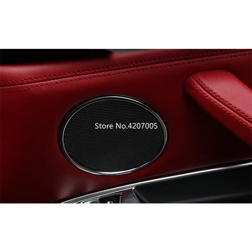 6Pcs/set ABS Chrome Interior Door Speaker Audio Ring Trim Decoration For BMW X5 X6 F15 F16 2014-2018 Car Styling | Автомобили и