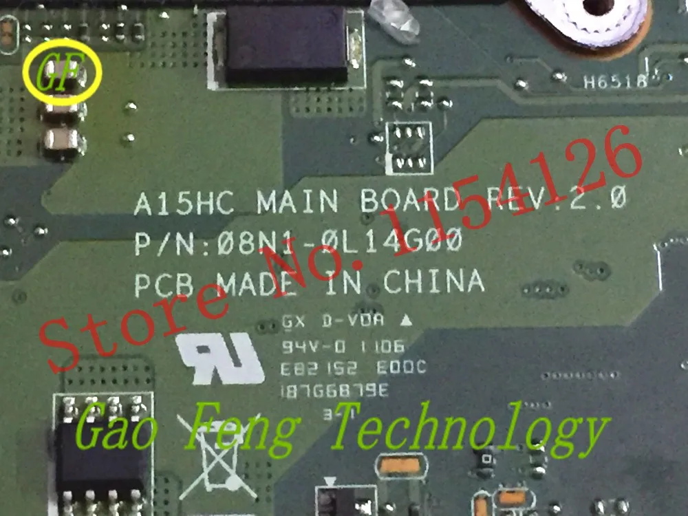 Материнская плата для ноутбука 69N0YCM10B04 для MSI A15HC VER: 2,0 081N1-QL14G00 интегрированный DDR3 Протестировано