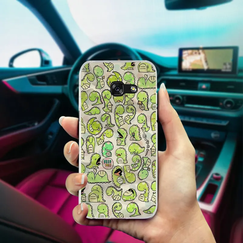 Чехол для телефона с мультяшными кавайными динозаврами samsung Galaxy A3 A5 A7 J5 J7 J3 2017 J1 J2