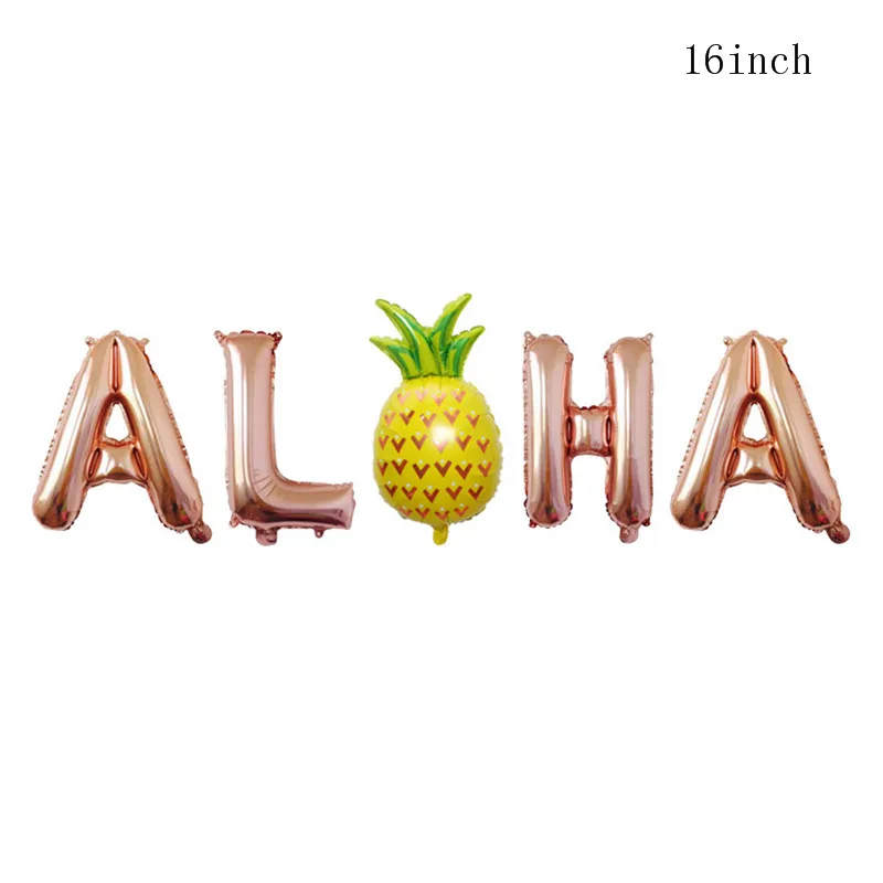 Aloha balloons 2 Гавайи участник Luau Фламинго вечерние ладони воздушные шары с листьями джунгли декор для вечеринки в честь Дня Рождения Гавайская тропическая праздничные Свадебные украшения - Цвет: Aloha balloons 2