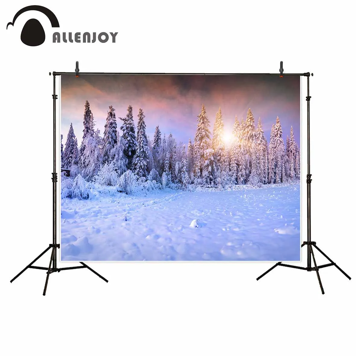 Allenjoy фон для фотосъемки новорожденных Зимний снег лес солнце прекрасная мечта