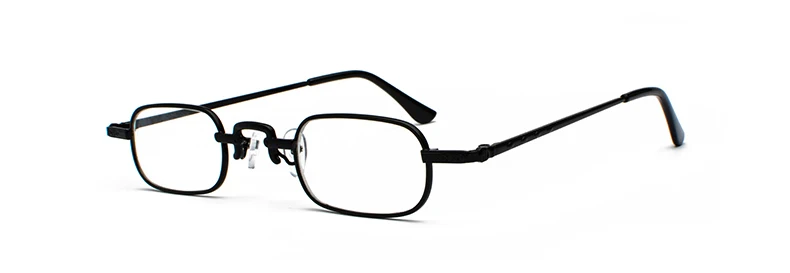 black with clear Peekaboo маленькие узкие прямоугольные солнцезащитные очки для мужчин ретро прозрачные линзы металлическая оправа мужские солнцезащитные очки для женщин квадратные черные - Цвет линз: black with clear