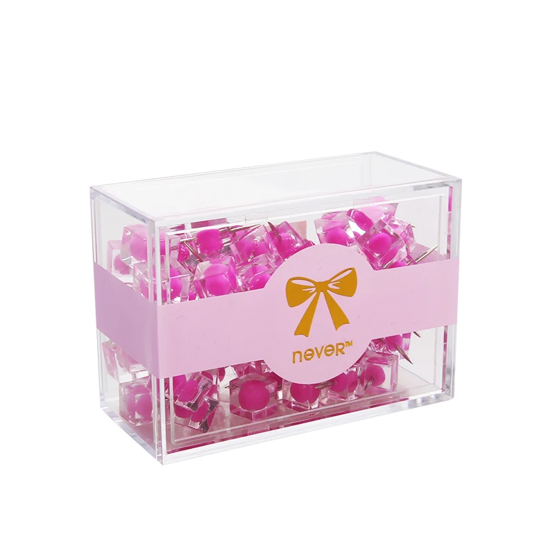 Никогда не акриловая нажимная шпилька для фото металлические миниатюры офисные