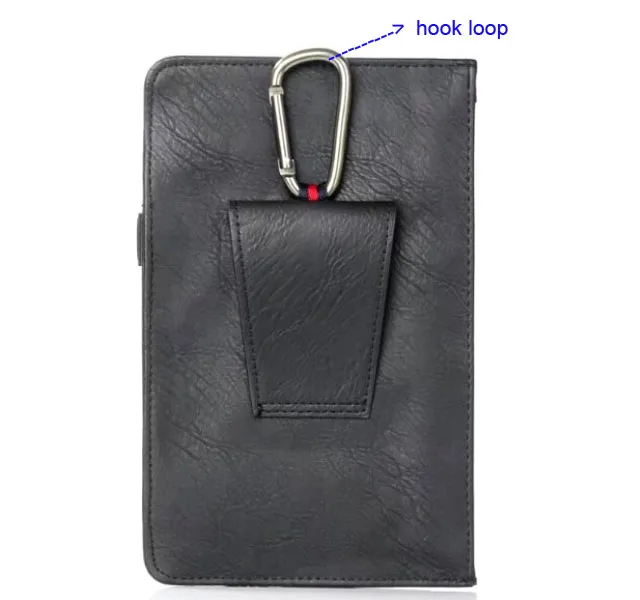 Hook Loop Man Belt Clip Zipper Card Pouch Dual Mobile Phone Leather Case For Motorola Moto Z3 Play Sony Xperia XA2 Plus | Мобильные
