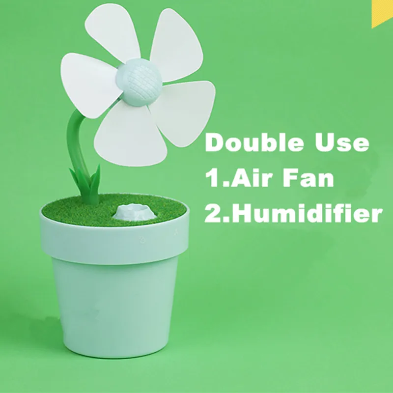 Цветочный горшок увлажнитель воздуха USB Перезаряжаемый очиститель вода аромат