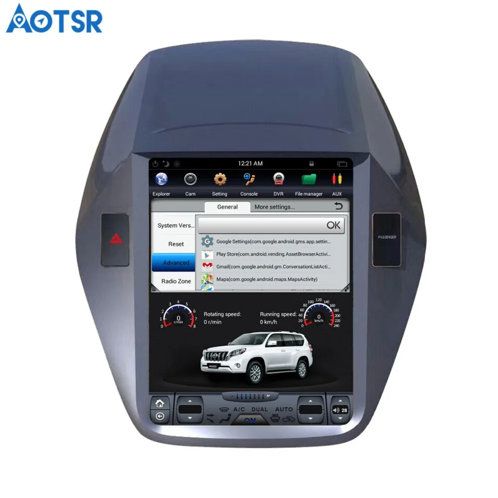 Android 7 1 Tesla стиль 10 4 дюймов Автомобильный без dvd плеера GPS навигация для Hyundai IX35 2009