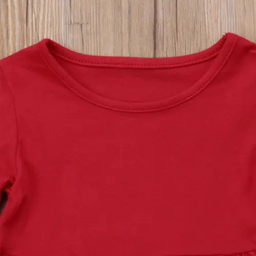 

2PCS Outfits Newborn Toddler Kids Baby Girl Bow Tops T-shirt+Embroidery Long Pants Fashion Size 2-6T